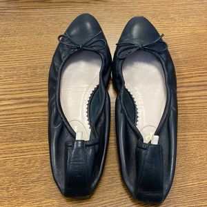 Sarah Jessica Parker SJP Handmade Italian Leather Ballet Flats Black size 8 38.5